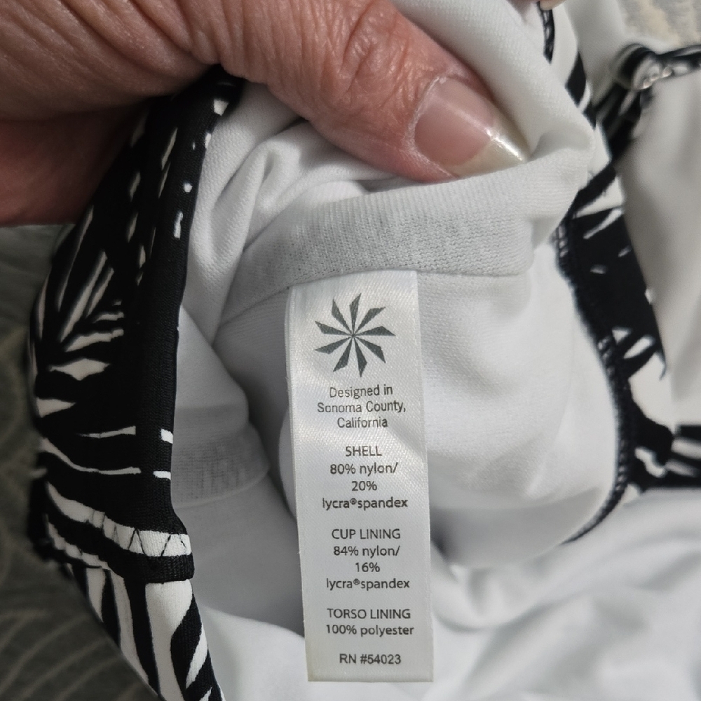 Athleta Black and White Zebra Print Bikini - Picture 3 of 5